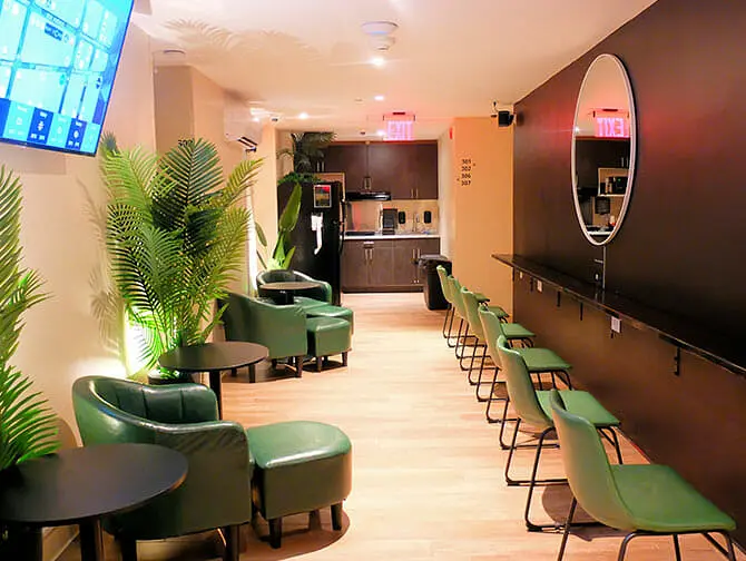 Хостелы в Нью-Йорке - Общая зона в Nap York Central Park Sleep Station