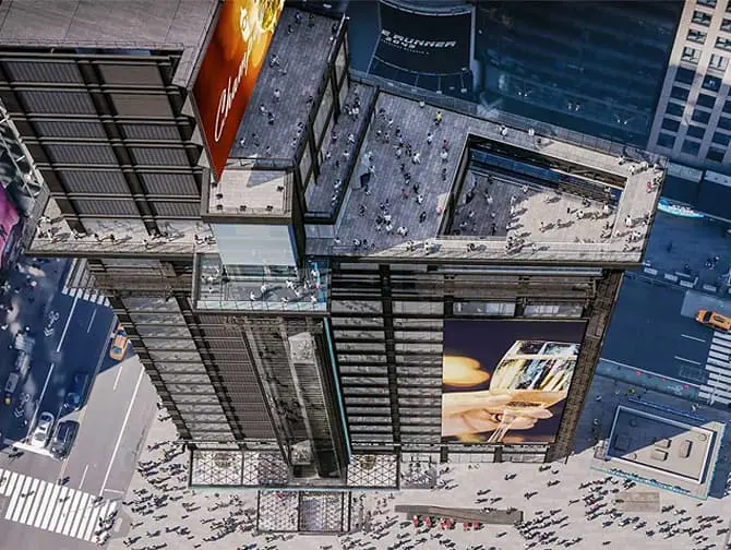 Таймс-сквер в Нью-Йорке - One Times Square Skywalk