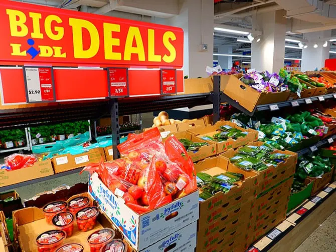 Супермаркеты в Нью-Йорке - европейский супермаркет Lidl